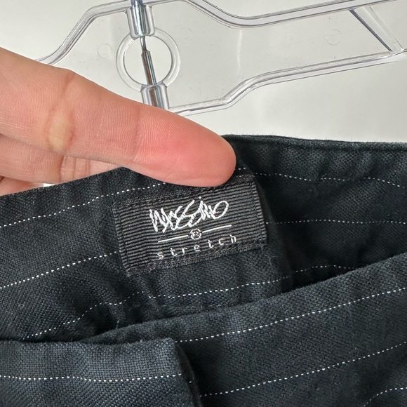 STYLISH VTG 1990S MOSSIMO BLACK PINSTRIPE PANTS DRESS PANTS TROUSERS SIZE-8 - Picture 7 of 9